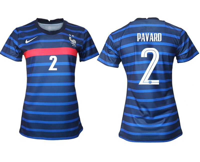 Women 2021-2022 France home aaa version blue #2 Soccer Jerseys